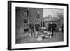 Onlookers Watch as Suited Men Stand in Front of a Large Copper Kettle for Making Illegal Liquor-null-Framed Art Print