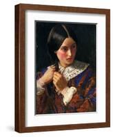 Only a Lock of Hair, C.1857-58-John Everett Millais-Framed Giclee Print