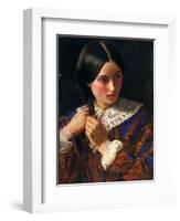 Only a Lock of Hair, C.1857-58-John Everett Millais-Framed Giclee Print