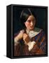 Only a Lock of Hair, C.1857-58-John Everett Millais-Framed Stretched Canvas