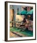 Only a Rose at Cafe Rose-Raymond Leech-Framed Art Print