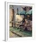 Only a Rose at Cafe Rose-Raymond Leech-Framed Giclee Print