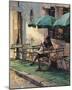 Only a Rose at Cafe Rose-Raymond Leech-Mounted Giclee Print