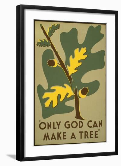 Only God Can Make a Tree, 1938-Stanley Thomas Clough-Framed Art Print