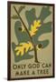 Only God Can Make a Tree, Oak-null-Framed Giclee Print