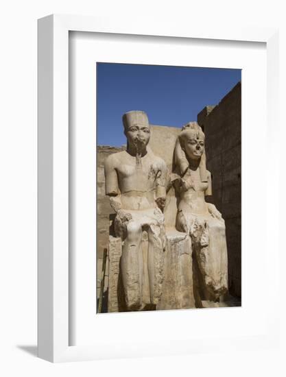 Only known Statue of King Tutankhamun on Left and Wife Queen Ankesenamun-Richard Maschmeyer-Framed Photographic Print