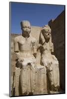 Only known Statue of King Tutankhamun on Left and Wife Queen Ankesenamun-Richard Maschmeyer-Mounted Photographic Print