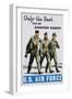 Only the Best Can Be Aviation Cadets Recruitment Poster-null-Framed Premium Giclee Print
