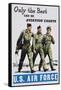 Only the Best Can Be Aviation Cadets Recruitment Poster-null-Framed Stretched Canvas