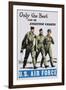 Only the Best Can Be Aviation Cadets Recruitment Poster-null-Framed Giclee Print