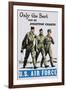 Only the Best Can Be Aviation Cadets Recruitment Poster-null-Framed Giclee Print