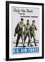 Only the Best Can Be Aviation Cadets Recruitment Poster-null-Framed Giclee Print