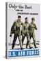 Only the Best Can Be Aviation Cadets Recruitment Poster-null-Stretched Canvas