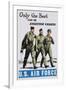 Only the Best Can Be Aviation Cadets Recruitment Poster-null-Framed Premium Giclee Print