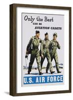 Only the Best Can Be Aviation Cadets Recruitment Poster-null-Framed Giclee Print