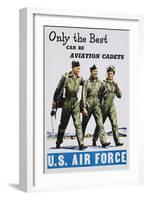 Only the Best Can Be Aviation Cadets Recruitment Poster-null-Framed Giclee Print