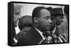 Only Two Weeks Since Jfk's Assassination, Martin Luther King, Met with President Lyndon Johnson-null-Framed Stretched Canvas