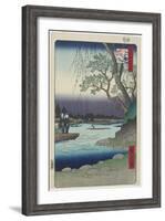 Onmaya Riverbank, December 1857-Utagawa Hiroshige-Framed Giclee Print