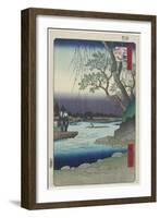 Onmaya Riverbank, December 1857-Utagawa Hiroshige-Framed Giclee Print