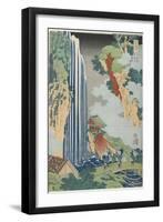 Ono Falls on the Kiso Road, C. 1833-Katsushika Hokusai-Framed Giclee Print