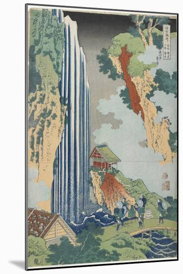 Ono Falls on the Kiso Road, C. 1833-Katsushika Hokusai-Mounted Giclee Print