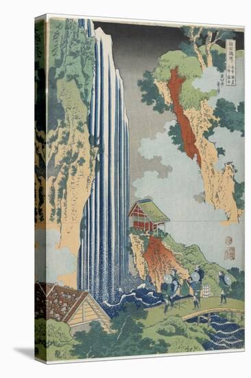 Ono Falls on the Kiso Road, C. 1833-Katsushika Hokusai-Stretched Canvas