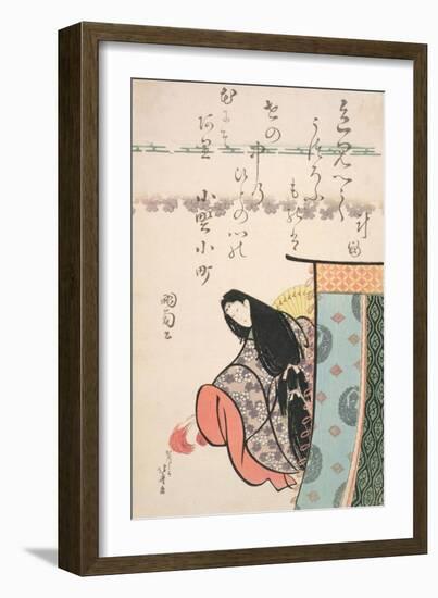 Ono No Kamachi, from the Series 'The Six Immortal Poets', C.1810-Katsushika Hokusai-Framed Giclee Print