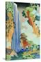 Ono Waterfall, the Kiso Highway-Katsushika Hokusai-Stretched Canvas