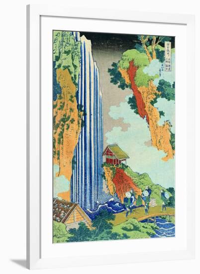 Ono Waterfall, the Kiso Highway-Katsushika Hokusai-Framed Giclee Print