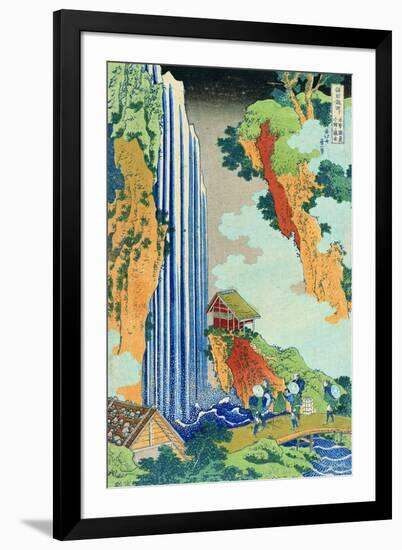 Ono Waterfall, the Kiso Highway-Katsushika Hokusai-Framed Giclee Print