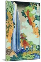 Ono Waterfall, the Kiso Highway-Katsushika Hokusai-Mounted Giclee Print