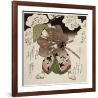 Onoe Kikugoro III as Nagoya in Sato No Haru Meibutsu Amigasa, C.1827-Utagawa Kunisada-Framed Giclee Print
