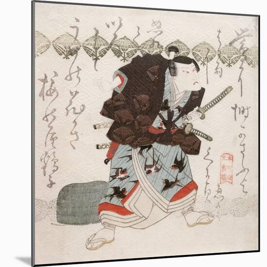 Onoe Kikugoro III as Nagoya Sanza in the Saya-Ate-Utagawa Kunisada-Mounted Giclee Print