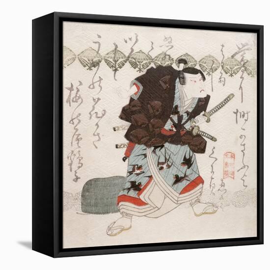 Onoe Kikugoro III as Nagoya Sanza in the Saya-Ate-Utagawa Kunisada-Framed Stretched Canvas