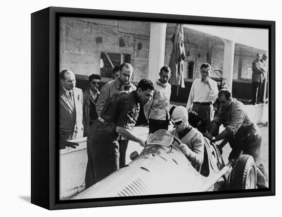 Onofre Marimon at the French Grand Prix, Reims, 1951-null-Framed Stretched Canvas