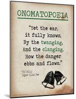 Onomatopoeia (Quote from The Bells by Edgar Allan Poe)-Jeanne Stevenson-Mounted Art Print