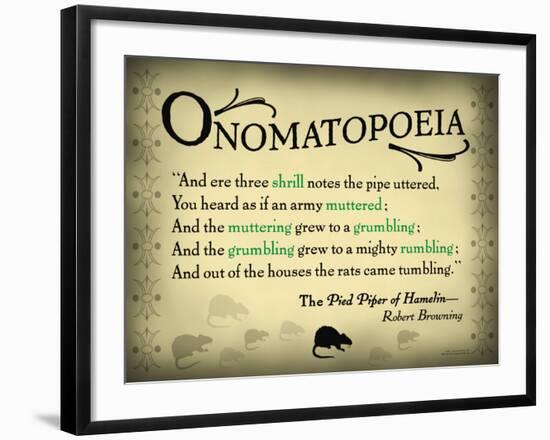 Onomatopoeia-null-Framed Art Print
