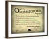 Onomatopoeia-null-Framed Art Print