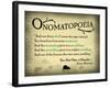 Onomatopoeia-null-Framed Art Print