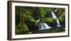 Onomea Waterfalls, Hawaii Tropical Botanical Garden, Hamakua Coast, the Big Island, Hawaii, Usa-Russ Bishop-Framed Photographic Print