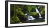 Onomea Waterfalls, Hawaii Tropical Botanical Garden, Hamakua Coast, the Big Island, Hawaii, Usa-Russ Bishop-Framed Photographic Print