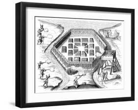 Onondaga Village Attacked by the French Explorer Samuel De Champlain, 1615-null-Framed Giclee Print