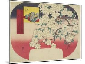 Onono Komachi and Ink Color Cherry Blossoms, Spring, 1844-1847-Utagawa Hiroshige-Mounted Giclee Print