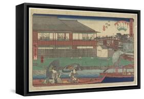 Onoshi at Yanagibashi in Ryogoku, C. 1835-1842-Utagawa Hiroshige-Framed Stretched Canvas