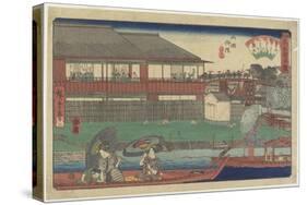 Onoshi at Yanagibashi in Ryogoku, C. 1835-1842-Utagawa Hiroshige-Stretched Canvas