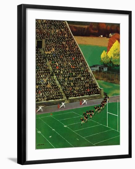 "Onto the Field," November 1, 1947-John Falter-Framed Premium Giclee Print