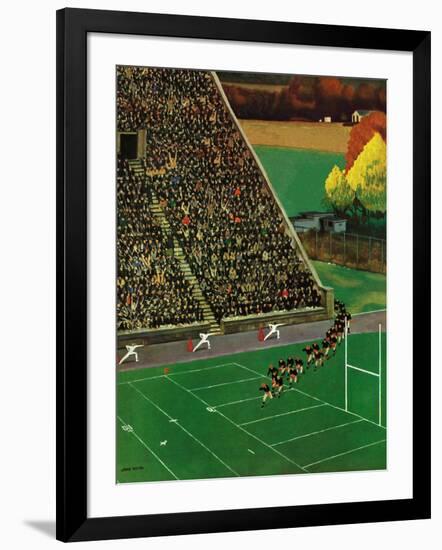 "Onto the Field," November 1, 1947-John Falter-Framed Giclee Print