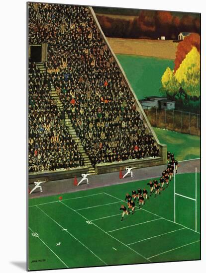 "Onto the Field," November 1, 1947-John Falter-Mounted Giclee Print