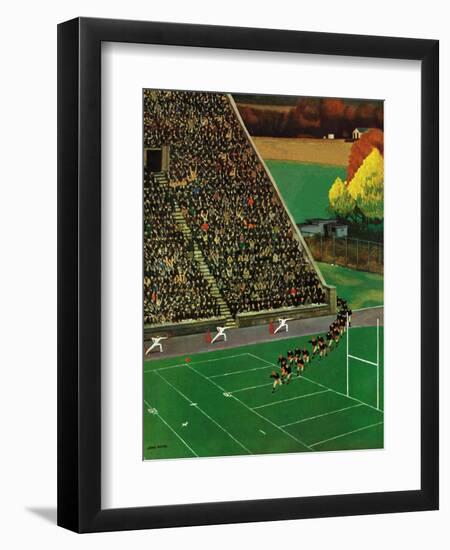 "Onto the Field," November 1, 1947-John Falter-Framed Premium Giclee Print