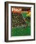 "Onto the Field," Saturday Evening Post Cover, November 1, 1947-John Falter-Framed Giclee Print